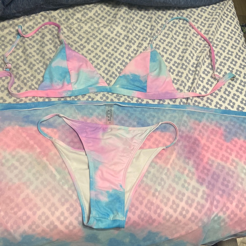 3 piece try-dye swim suit